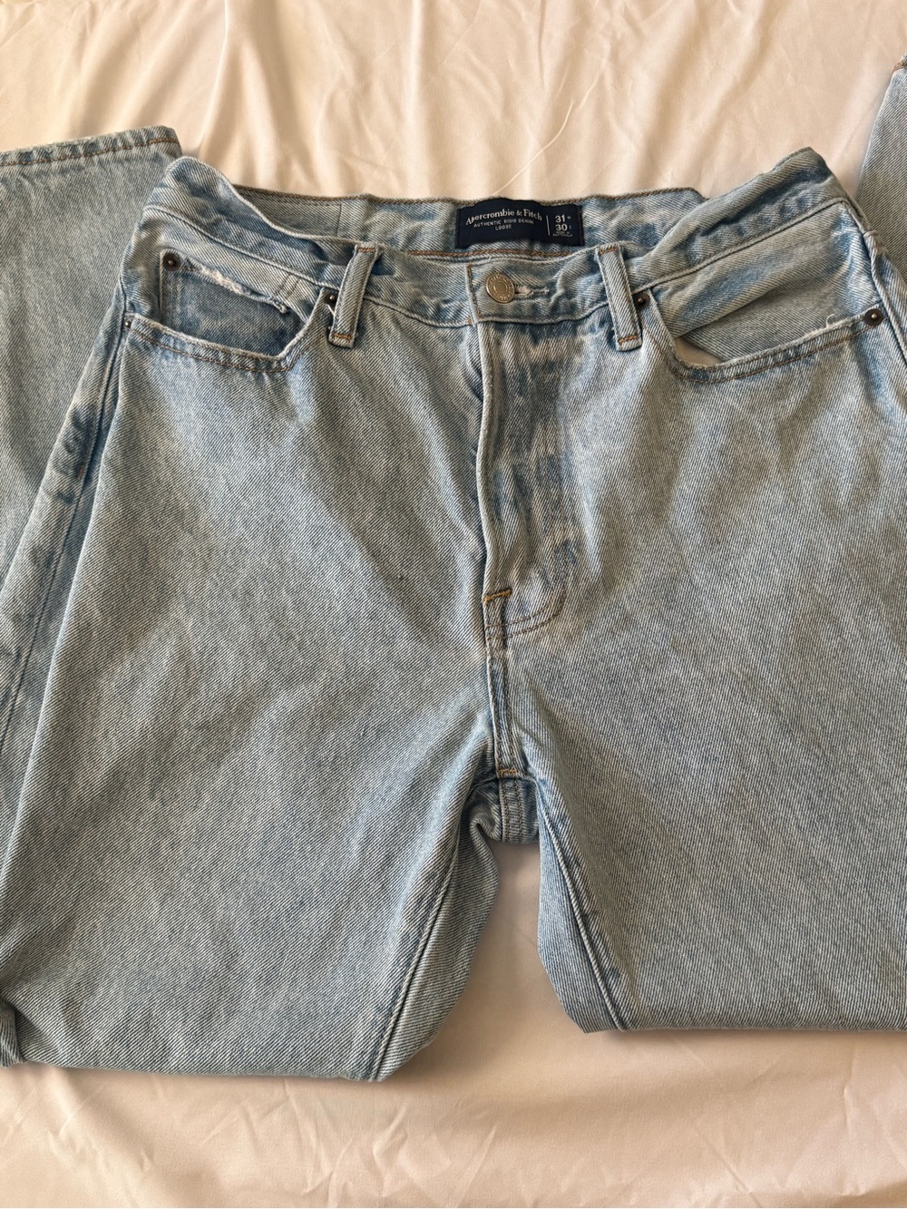 Abercrombie & Fitch Pale Blue Relaxed Men's Jeans